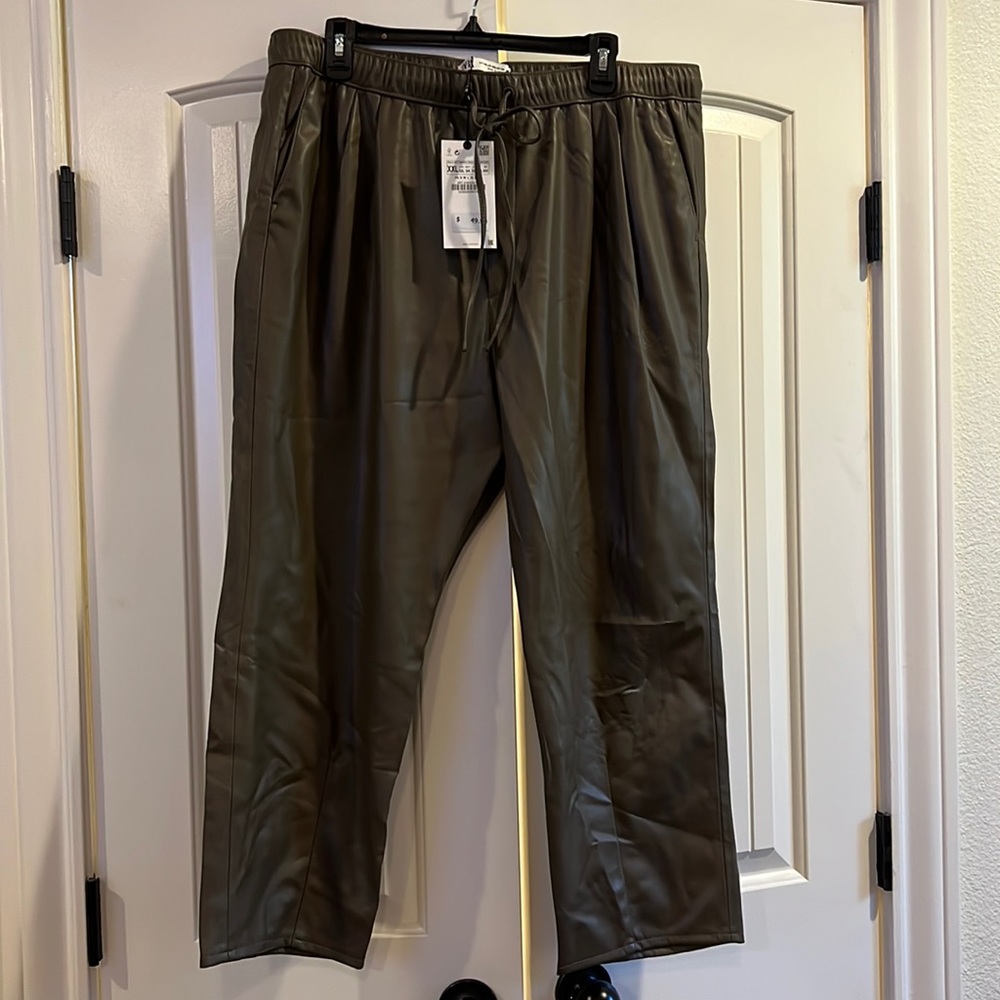 Zara faux leather pant